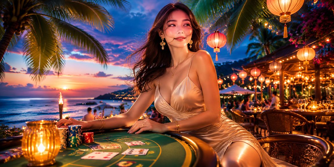 Du khách tại Mũi Né thư giãn trên bãi biển và trải nghiệm game casino trên điện thoại