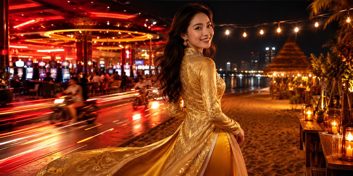 Phụ nữ mặc áo dài tại Buôn Ma Thuột sử dụng điện thoại xem phân tích cược thể thao
